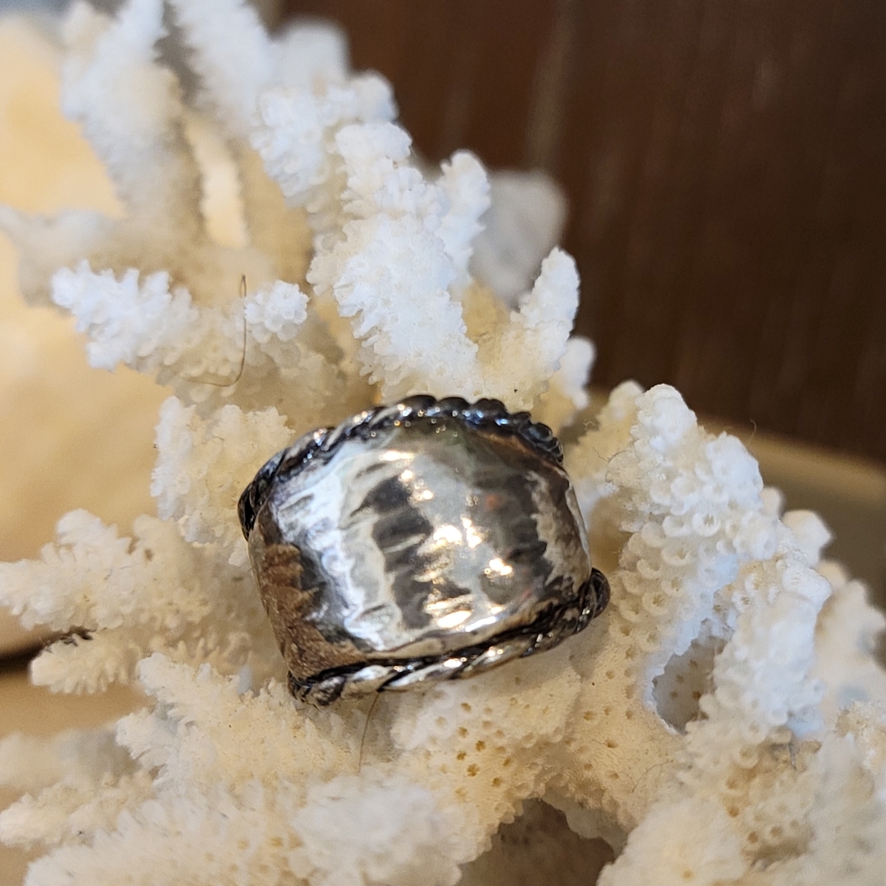 Hammered Sterling Silver Ring 9